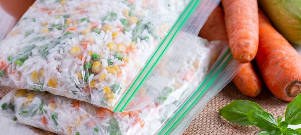 How do you store homemade meals in the freezer?